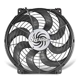 Flex-a-lite 398 Syclone Black 16" S-Blade Reversible Electric Fan