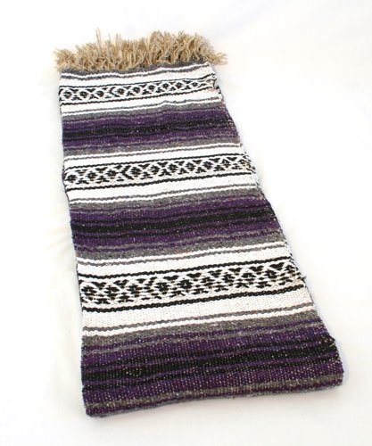 Handmade Classic Mexican Yoga Blankets Purple