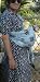 Lite-on-shoulder Ring/pouch Hybrid Open Tail Baby Sling(Hibiscus Lithograph)