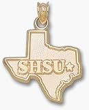 Sam Houston State Texas Map W/"Shsu" Pendant (10kt)
