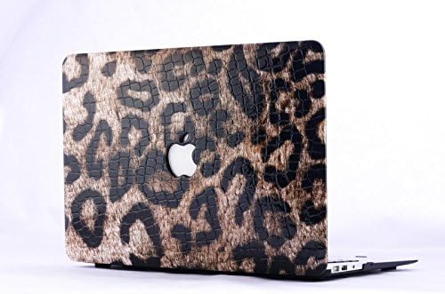HQF® [Leather Laptop Cover] - 13-inch Leather Shell Protective Case Cover for MacBook Pro 13.3" with Retina Display A1502/A1425 [No CD-ROM](Leopard)