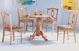BEAUTIFUL 40'' ROUND SOLID TOP W/ DROP LEAF DINING SET