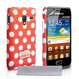 Samsung Galaxy Ace Plus Tasche Schwarz Punkte Harte Hybrid H�lle Mit Displayschutz Und Poliertuchvon "Mobile Madhouse"