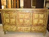Chakra Carved Rustic Furniture Wooden Sideboard India