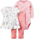 カーターズ Carter's ボディスーツ 長袖 ＆ チュニック ＆ パンツ 綿リブ100% 豪華3点セット 3-Piece Tunic & Pant Set 9M (67-72cm)