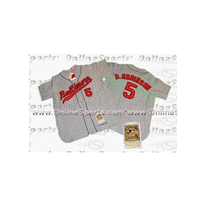 Buy Brooks Robinson 1966 Baltimore Orioles #5 Authentic Road Throwback Mitchell and Ness MLB...