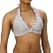 Women's Mossimo Gray Shimmer Halter Swim Top