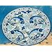 Le Souk Ceramique AF-42 Aqua Fish Round Platter 15-in.