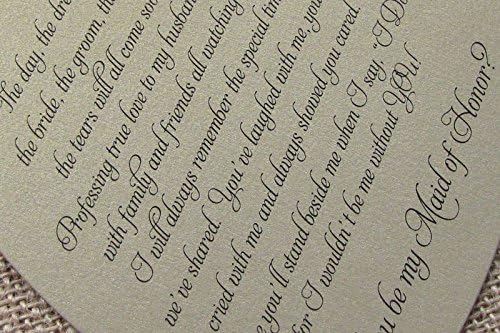 Will You Be My Maid of Honor Invitation Dress Shaped (Gold)