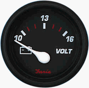 SportingGoods: Faria Professional Red Voltmeter 10 16 Volt DC FAR14605