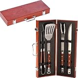 Picnic Plus 4 Piece Chairman BBQ Set - Rosewood