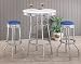 Kitchen & Housewares : 3 Piece 50s Bar Stool Set By Coaster Furniture