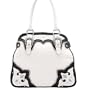 Lou-Ella Petticoats & Pistols Collection Designer Large Zip Top Frame Bag Trimmed in Silver