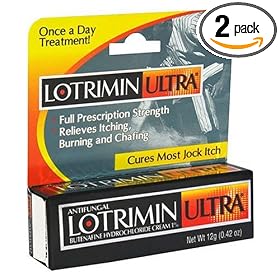 Lotrimin Ultra Cream for Jock Itch, .42-Ounce Tubes (Pack of 2)