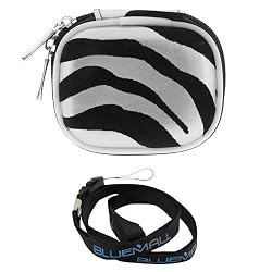 Silver Zebra Premium Unviersal Bluetooth Headset Pouch Carrying Case + Strap Lanyard for Jabra Bt125 Bt135 Bt160 Bt185 Bt2040 Bt3010 Bt350 Bt5010, Nokia Bh-900 Bh-803 Bh-800 Bh-703 Bh-700 Bh-602 Bh-302 Bh-211 Bh-202 Bh-208 Bh-201 Hs-26w, Blueant Z9 Z9i X3 V1 V12, Samsung Wep700 Wep500 Wep 350 Wep301 Wep210 Wep200 Wep180, Plantronics Discovery 925 665 655 645 640e