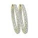 14K Yellow Gold 1/4 ct. Pave Set Diamond Huggie Earrings