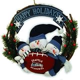 Seattle Seahawks Styro Snowman Wreath