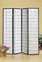 4-panel Black Room Divider / Shoji Screen