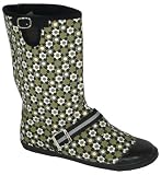 Garage Shoes - Sunflower - Women's Flat Boot - Black & Green Size 7 UK