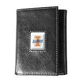 Illinois Fighting Illini Black Leather Tri-Fold Wallet