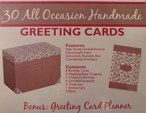 30 All-Occasion Handmade Greeting Cards ~ Attractive boxed set.