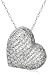 14k White Gold Diamond Pave Heart Pendant (5/8 cttw, I-J Color, 12-I3 Clarity)