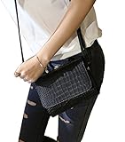 キャンディーカラー 4カラーバリエーション レディース クラッチバッグ ショルダーバッ グ ハンドバッグ 肩紐付き (ブラック) [並行輸入品]