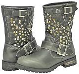 Breckelles Camper-71 Black Women Army Boots