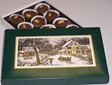 Scott's Cakes 1 lb. Milk Chocolate Peanut Cluster in a Homestead Box