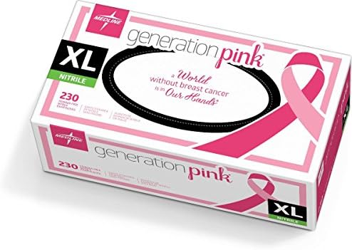 Generation Pink Nitrile Exam Glove, PF, XLarge w/Film Opening, case of 2300 gloves