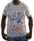 ED HARDY Christian Audigier Mens Anchor Wolf Japan WWII Tattoo T-Shirts Tees Tops