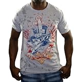 ED HARDY Christian Audigier Mens Anchor Wolf Japan WWII Tattoo T-Shirts Tees Tops