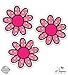 Pink Polka Dot Daisies Flowers Simple Hippie - 2
