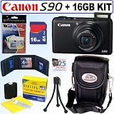 Canon PowerShot S90IS 10MP Digital Camera + 16GB Accessory Kit