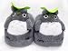 Totoro: Soft Gray Totoro Plush Slippers