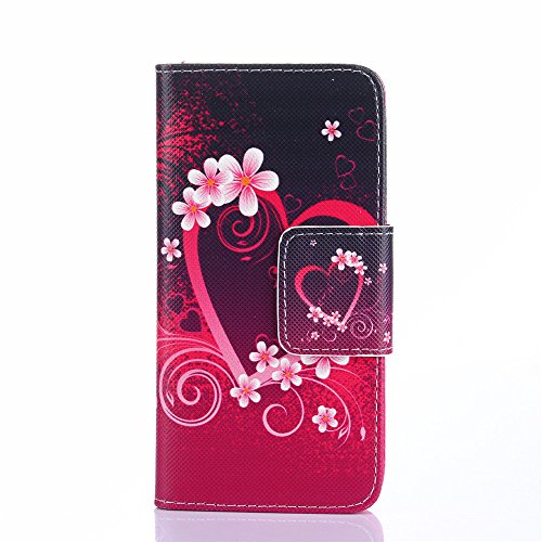 Yakamoz Floral Love Heart Leather Flip Card Slots Wallet Stand Case for Samsung Galaxy J1 Dual Sim J100H/DS with Free Screen Protector & Stylus Pen Yakamoz Floral Love Heart Leather Flip Card Slots Wallet Stand Case for Samsung Galaxy J1 Dual Sim J100H/DS with Free Screen Protector & Stylus Pen