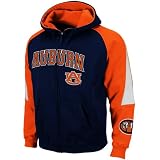 Auburn Tigers Navy Blue-Orange Playmaker Full Zip Hoodie Sweatshirt