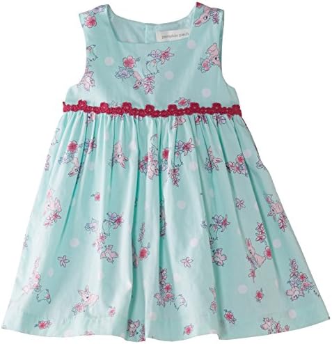 Pumpkin Patch Baby-Girls Newborn Baby with Sleeve Flower Lace Dress, Bay, 9 Months
