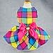 Fitwarm Vintage Plaid Pet Clothes Dog Dress Ribbon Dog Vest Shirts Apparel, XXS