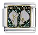 White Calla Lily Food Italian Charms Bracelet Link