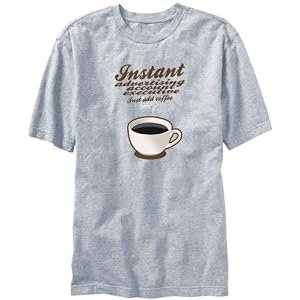 T-Shirt Mens Heather Gray Instant Advertising Account Executive, just add coffee Occupations