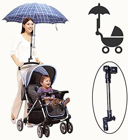 Umbrella support special for baby carriage umbrella support sun and rain umbrella support baby trolley umbrella frame fittings (Black)