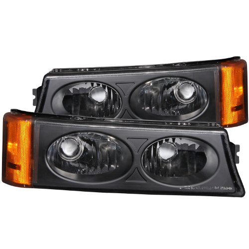 Anzo USA 511036 Chevrolet Avalanche/Silverado Black Crystal Lens Parking Light Assembly - (Sold in Pairs)