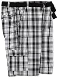 Southpole Young Men's Plaid Cargo 16 Inch Short
