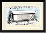 Framed Art Poster 20x30, A Bathtub