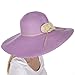 Sakkas Bella UPF 50+ 100% Paper Straw Flower Accent Wide Brim Floppy Hat