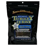 SnackMasters Turkey Jerky, Teriyaki, 3.5-Ounce Packages (Pack of 8)