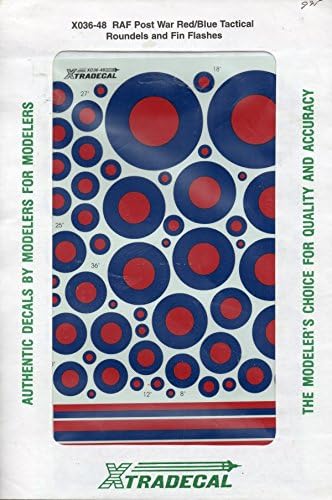 Extra Decal 1:48 RAF Post War Red/Blue Tactical Roundels &amp; Fin Flashes #X036-48*