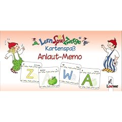 LernSpielZwerge Kartenspa�: Anlaut-Memo (48 Spielkarten)