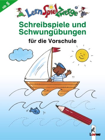 Buch - Cover LernSpielZwerge Übungsblock: Schreibspiele und Schwungübungen für die Vorschule -  - Loewe Verlag
